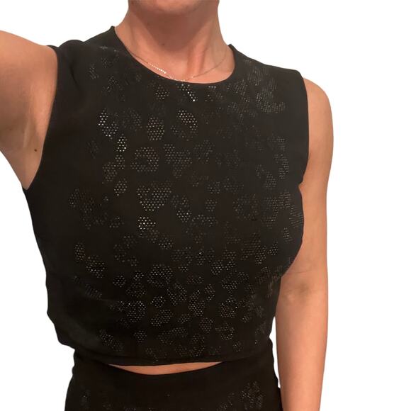 A.L.C. Rhinestone Leopard Two Piece Skirt Set Size 2 - Picture 7 of 12